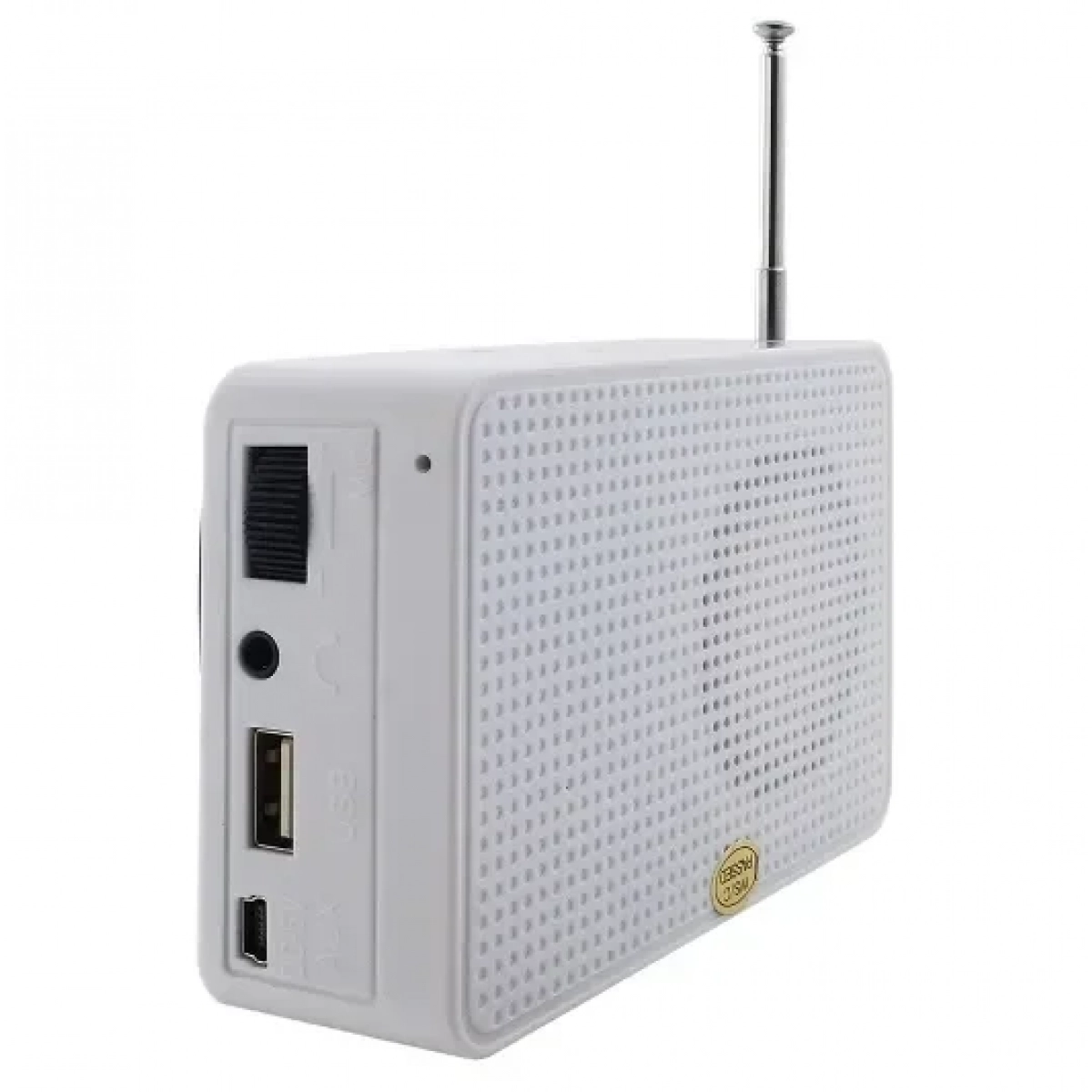 Ψηφιακό επαναφορτιζόμενο ΡαδιοΡολόι USB/SD MP3 player WS-1513, σε λευκό χρωμα