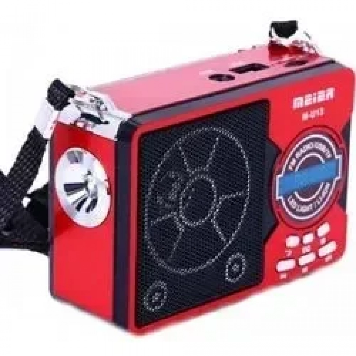 Φορητό USB/SD Mp3 Player Multimedia Speaker, FM Radio & Φακός LED MEIER M-U13L, σε κόκκινο χρωμα