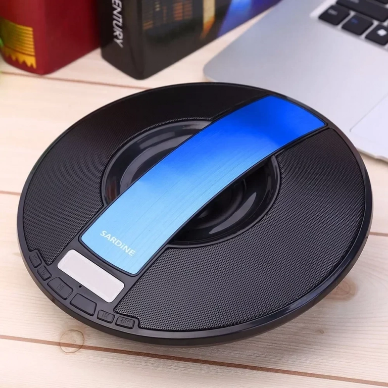 Φορητό Ηχείο Ραδιόφωνο Ξυπνητήρι Soundbox Bluetooth Sardine SDY-021, σε μπλε χρώμα