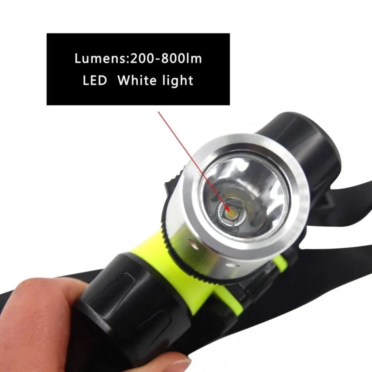 Αδιάβροχος Υποβρύχιος Φακός Κεφαλής - 800 Lumens Καταδυτικός CREE LED T6