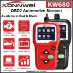 Ψηφιακό διαγνωστικό αυτοκινήτων OBDII/EOBD Konnwei KW680, σε κόκκινο χρώμα