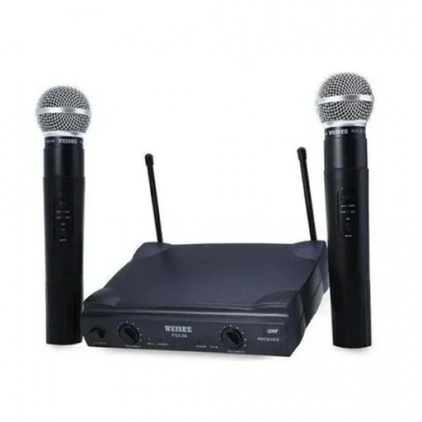 Μικρόφωνα ασύρματα 2 χειρός karaoke UHF Weisre PGX-58