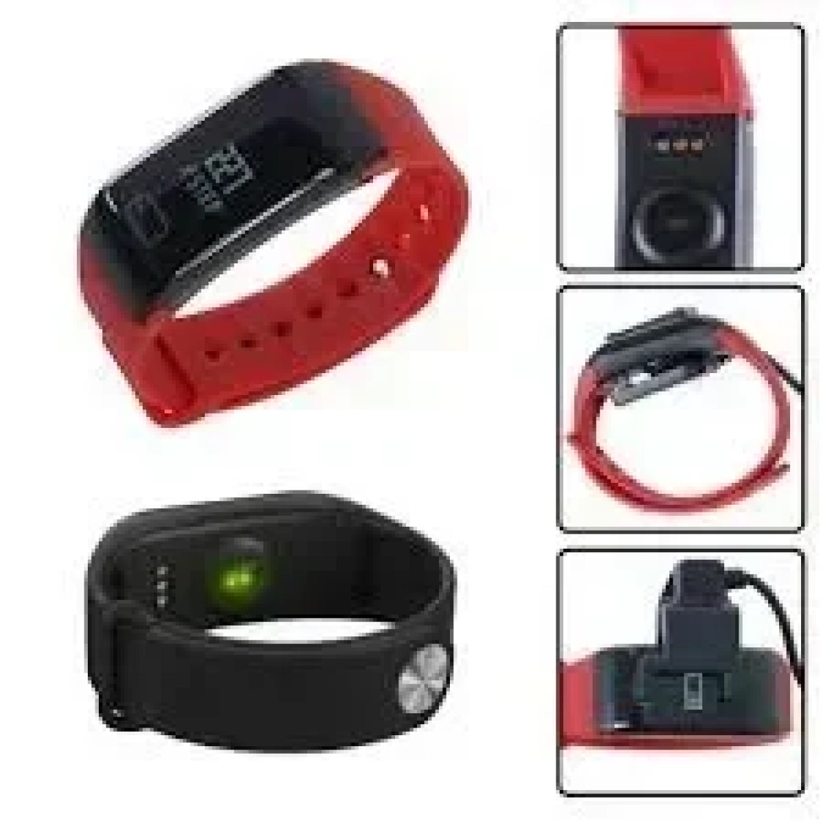 Smart Bracelet F1 Bluetooth 4.0 IP67 Αδιάβροχο, σε κόκκινο χρώμα
