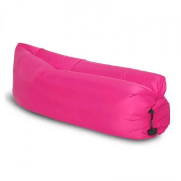 Φουσκωτό Στρώμα & Κάθισμα Ξαπλώστρα Lazy Bag Inflatable Air Sofa 255CM, σε ροζ χρώμα