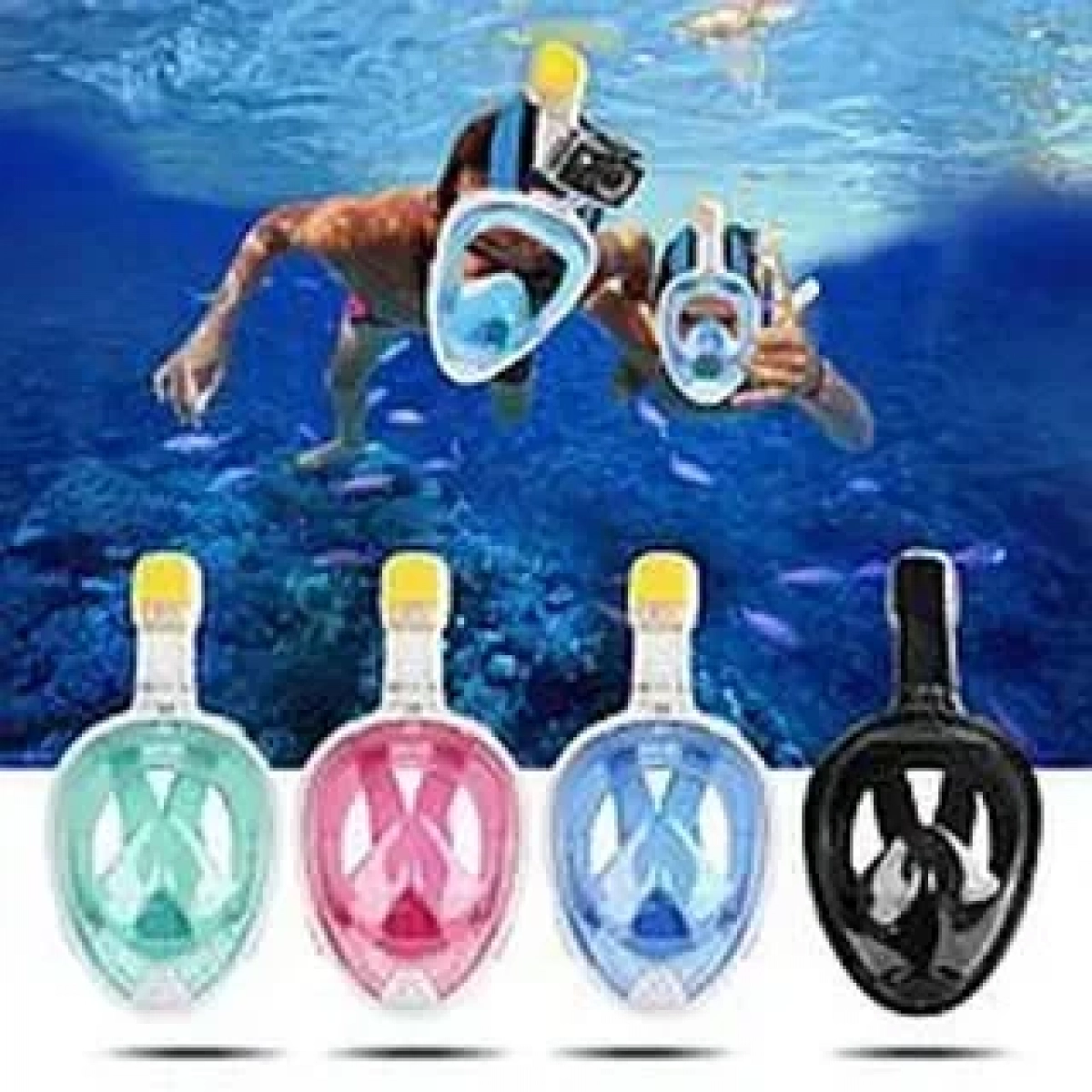 Μάσκα Θαλάσσης Ninja Full Face Free Breath Mask L/XL, σε ροζ χρώμα