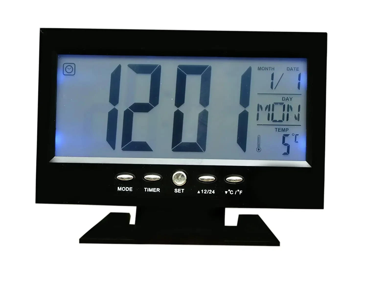 Ψηφιακό Ξυπνητήρι Ds-8082 Με Lcd Οθόνη &Amp; Ένδειξη Θερμοκρασίας – Μαύρο