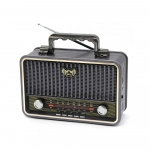 Ρετρό Ασύρματο Ηχείο bluetooth Kemai MD-1908BT, σε μαύρο χρώμα