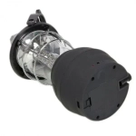 Πτυσσόμενος Ηλιακός Φακός Φανάρι Camping Led 1W+12LED Και PowerBank GSH 7088B OEM, σε μαύρο χρώμα