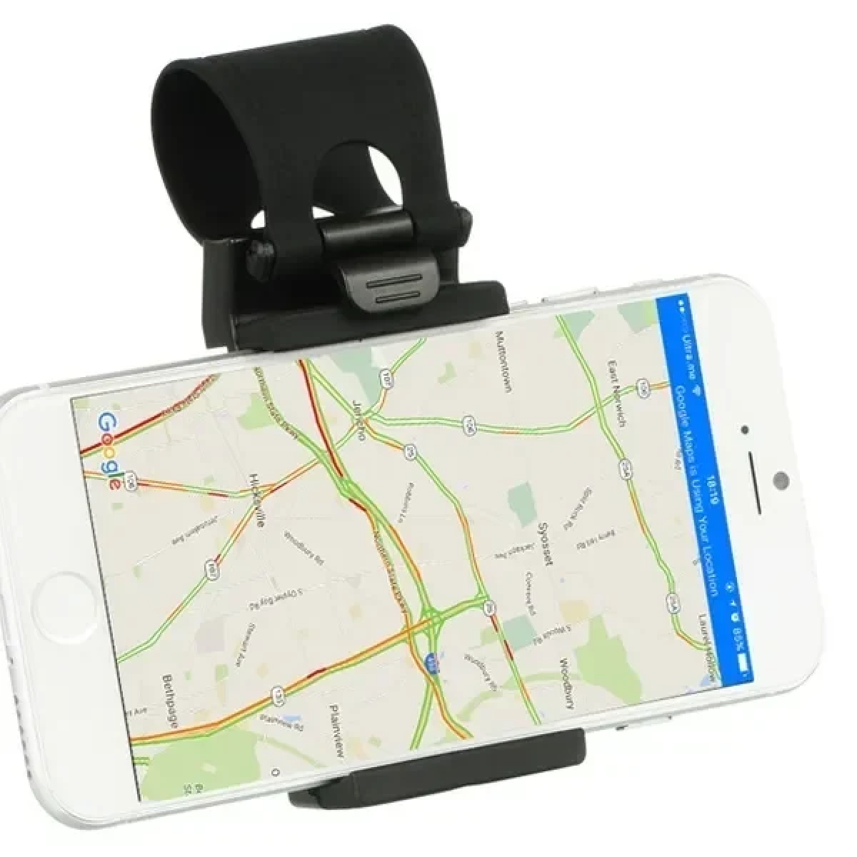 Βάση στήριξης κινητού/Gps για το τιμόνι του αυτοκινήτου, σε μαύρο χρώμα