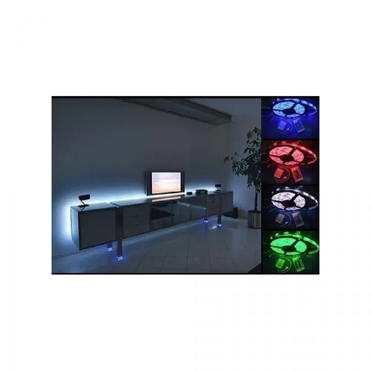 Αδιάβροχη Ταινία LED 3528 RGB 5 Μέτρων με Τηλεχειριστήριο 60LED/meter - Image 3