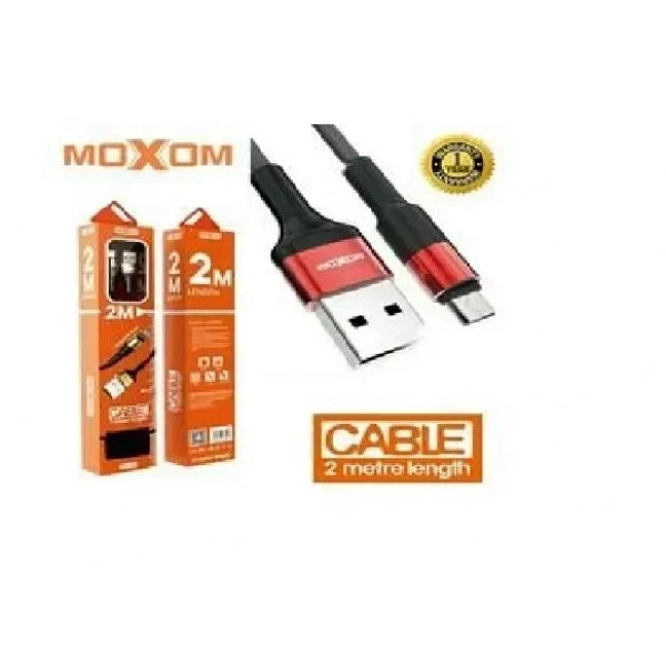 Καλώδιο Φόρτισης Moxom CC-55 Braided Cable Μicro-USB 2m, σε κόκκινο χρώμα