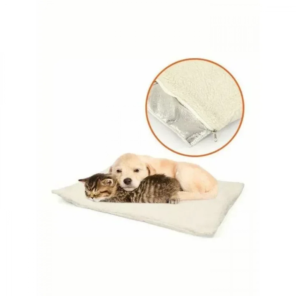 Αυτοθερμαινόμενο Χαλάκι Μικρών Κατοικιδίων 60x46cm Μπεζ