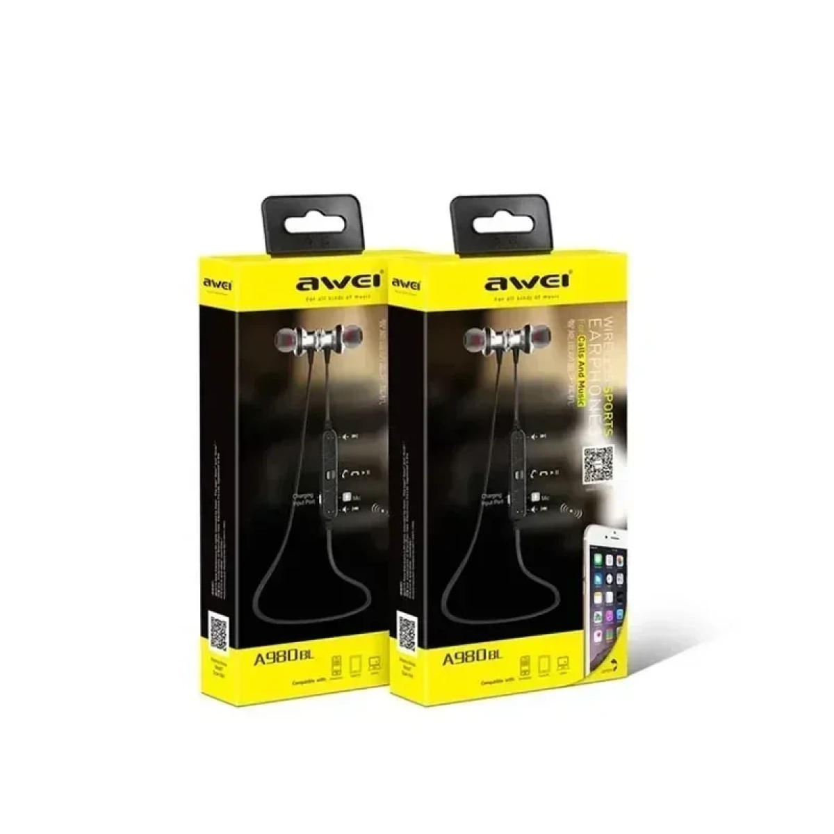 Ακουστικά Bluetooth Awei A980BL, σε πράσινο χρώμα