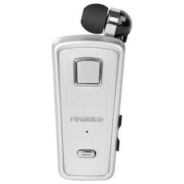Ασύρματο Bluetooth Hands-Free In-Ear με Δόνηση, Multipoint, Μικρόφωνο & CVC Ασημί – Fineblue F980