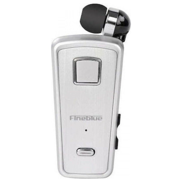 Ασύρματο Bluetooth Hands-Free In-Ear με Δόνηση, Multipoint, Μικρόφωνο & CVC Ασημί – Fineblue F980
