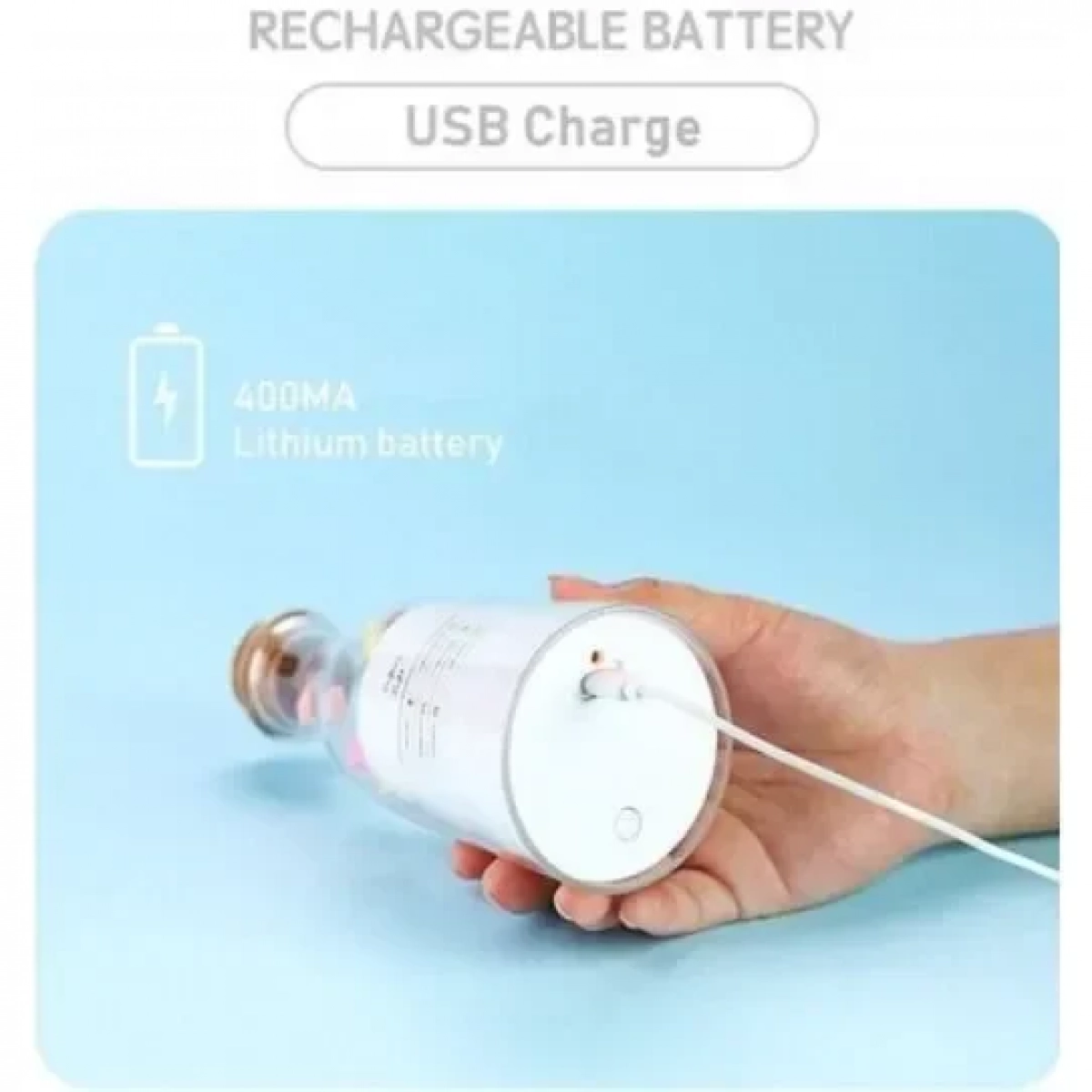 Μπουκάλι Ευχών Επαναφορτιζόμενο USB LED - Message Wishing Bottle LED