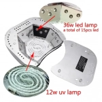Φουρνάκι Νυχιών CCFL UV LED 48W, σε χρυσό χρώμα