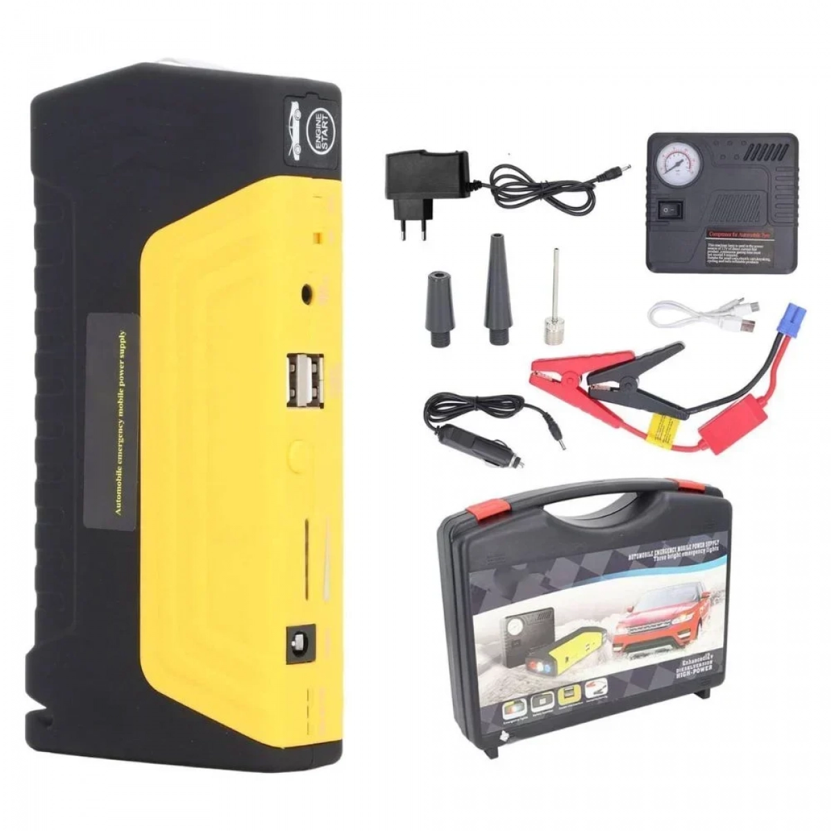 Εκκινητής μπαταρίας αυτοκινήτου 12v starter 16800Mah tm-15
