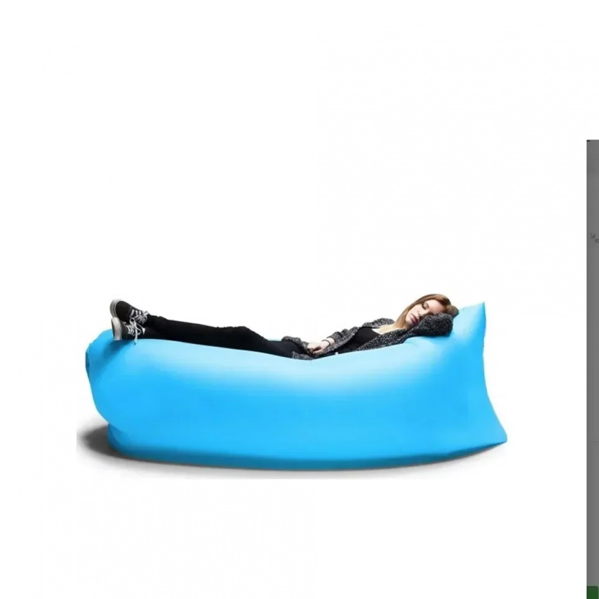 Φουσκωτό Στρώμα & Κάθισμα Ξαπλώστρα Lazy Bag Inflatable Air Sofa 185CM, σε μπλε χρώμα