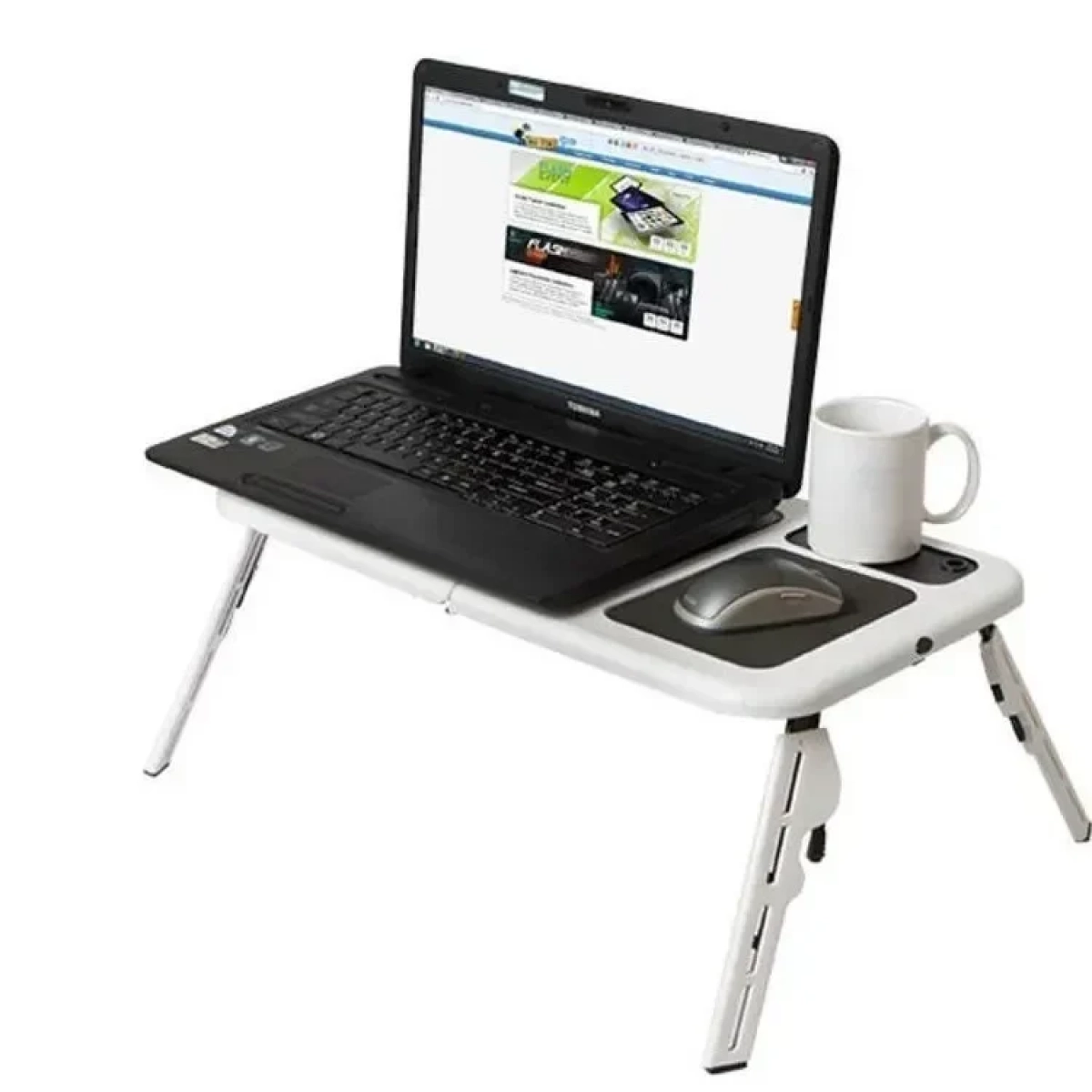 Αναδιπλούμενο Τραπεζάκι για Laptop με 2 Ανεμιστήρες Ψύξης E-Table LD09
