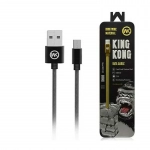 Καλώδιο WK WDC-013 King Kong Braided Micro Usb to USB 1m, σε μαύρο χρώμα