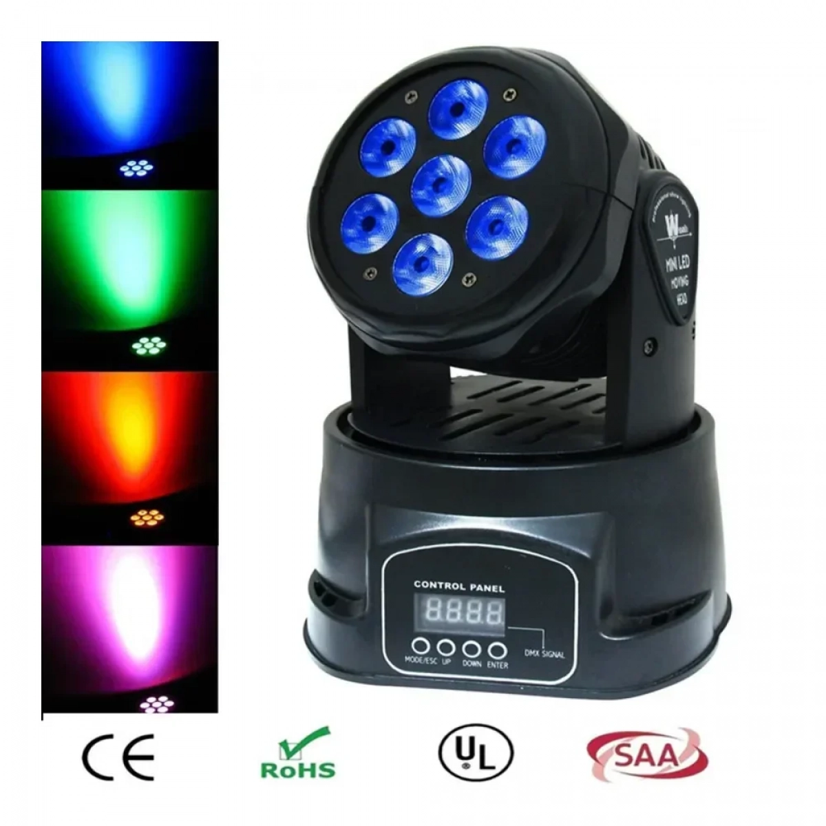 LED Φωτορυθμικό με Ρομποτική Κεφαλή Smart Rainbow DP-518 RGBW Μαύρο