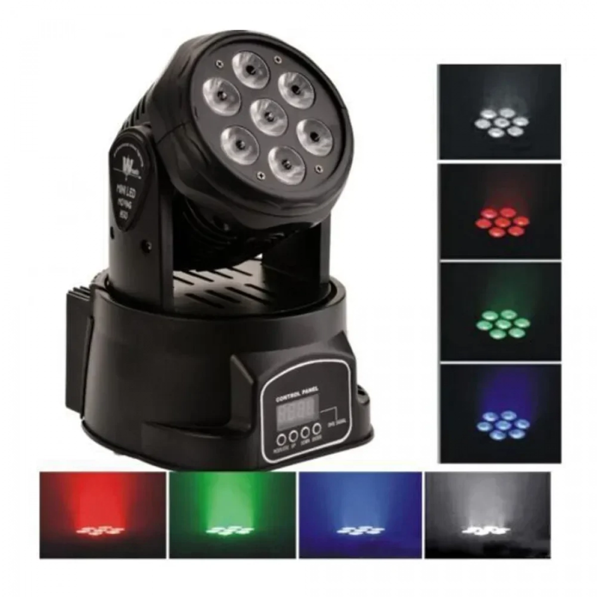 LED Φωτορυθμικό με Ρομποτική Κεφαλή Smart Rainbow DP-518 RGBW Μαύρο