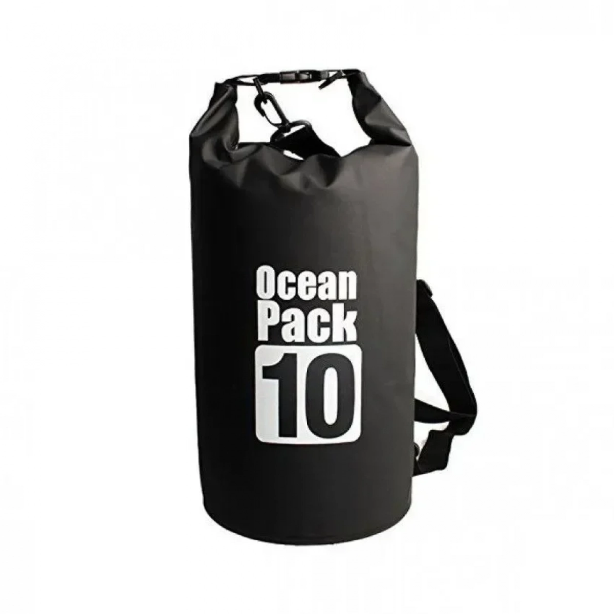 Ocean Pack Στεγανός Σάκος Ώμου με Χωρητικότητα 10 Λίτρων Μαύρο Χρώμα