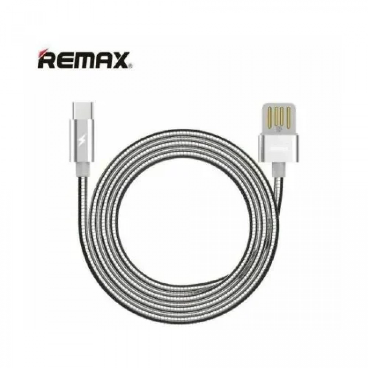 Kαλώδιο Ταχυφόρτισης/Σύνδεσης Remax RC-080a 2.1A USB to Type C (1m), σε ασημί χρώμα