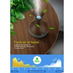 Συσκευή Αρωματοθεραπείας και Υγραντήρας Υπερήχων με 7 LED Χρωματισμούς Σκούρο Καφέ Ξύλο