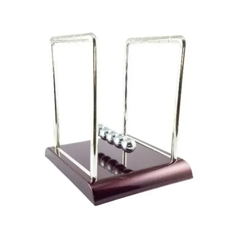 Το εκκρεμές του Νεύτωνα Newtons Cradle Balance, σε καφέ χρώμα