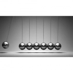 Το εκκρεμές του Νεύτωνα Newtons Cradle Balance, σε μαύρο χρώμα