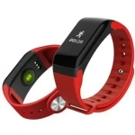 Smart Bracelet F1 Bluetooth 4.0 IP67 Αδιάβροχο, σε κόκκινο χρώμα