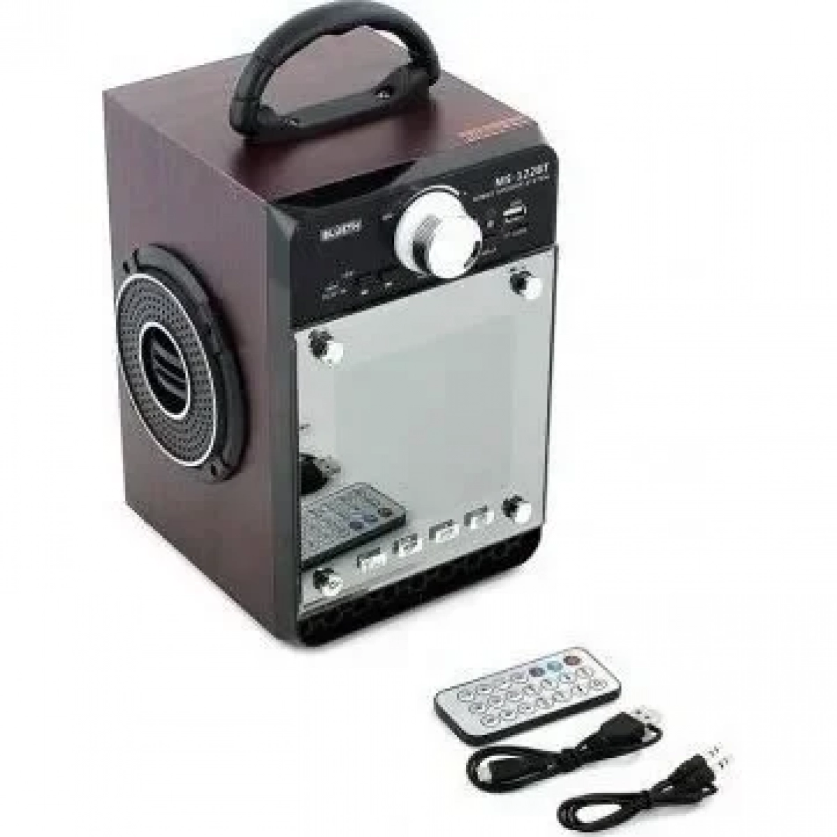 Mini Ηχοσύστημα Bluetooth 16W USB/SD/AUX Multimedia Player KINGWON MS-122BT, σε κόκκινο χρώμα