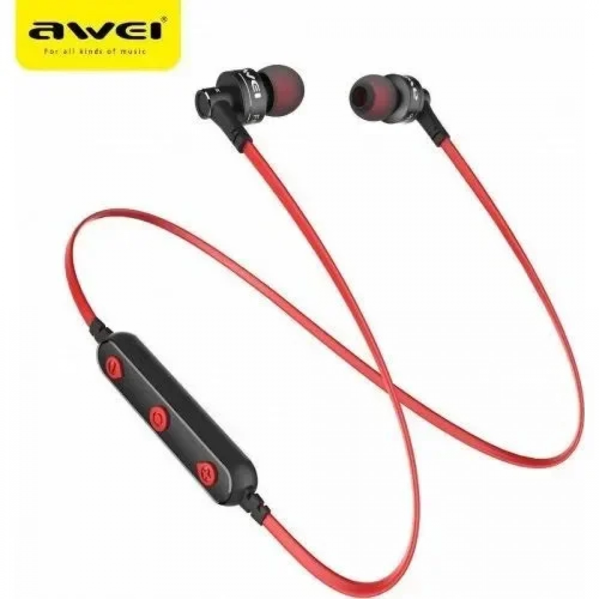 Ακουστικά Bluetooth Awei B990BL, σε μαύρο/κόκκινο χρώμα