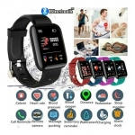 Fitness Smartwatch Activity Tracker 116 Plus, σε μαύρο χρώμα