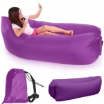 Φουσκωτό Στρώμα & Κάθισμα Ξαπλώστρα Lazy Bag Inflatable Air Sofa 190CM, σε μωβ χρώμα
