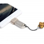 REMAX RA-OTG Αντάπτορας Micro USB Aρσενικό Σε USB Θηλυκό Host OTG, σε ασημί χρώμα