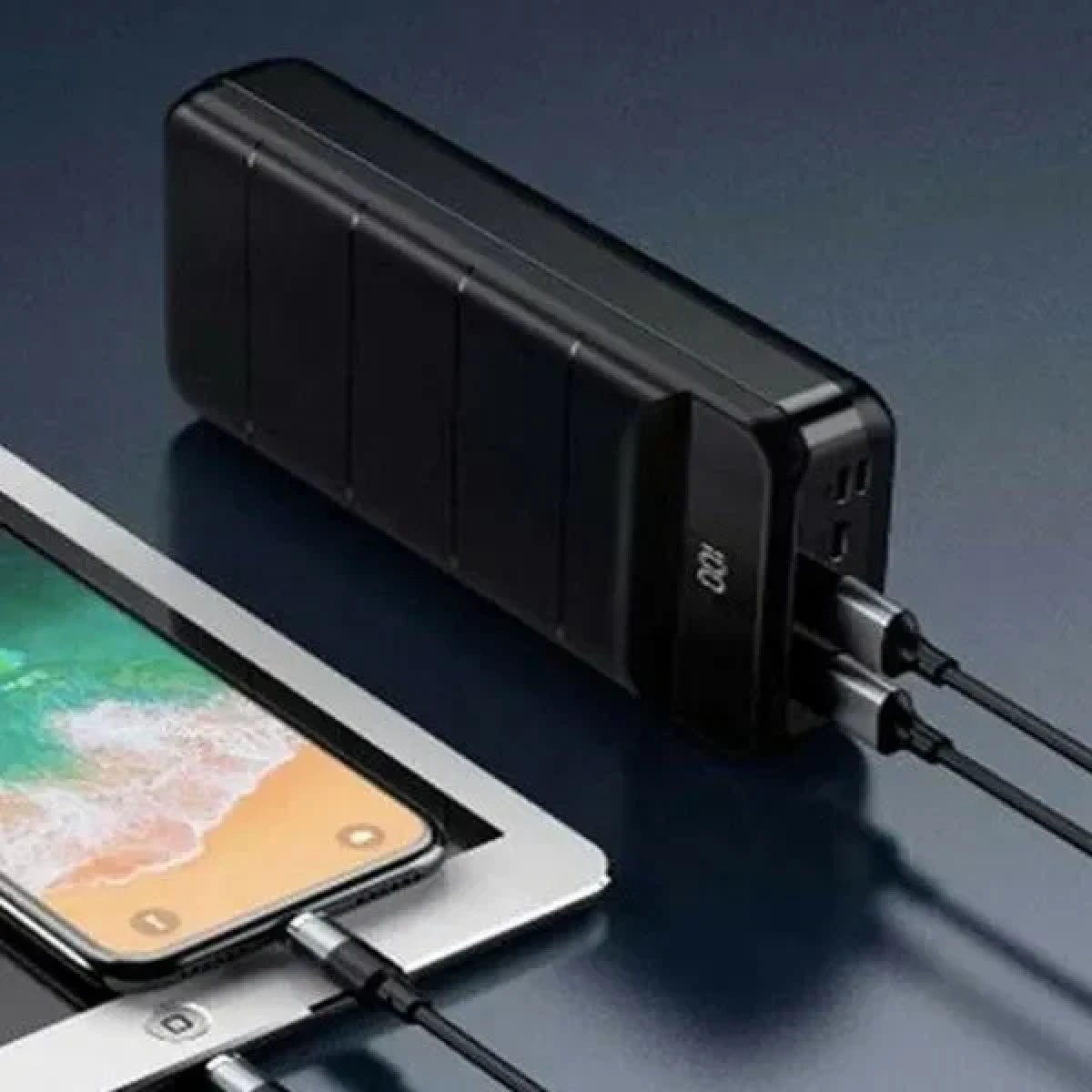 Remax RPP-141 Power Bank 30000mAh led screen, σε μαύρο χρώμα