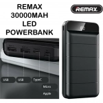 Remax RPP-141 Power Bank 30000mAh led screen, σε μαύρο χρώμα