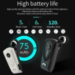 Fineblue bluetooth hands free ακουστικό F930, σε ασημί χρώμα