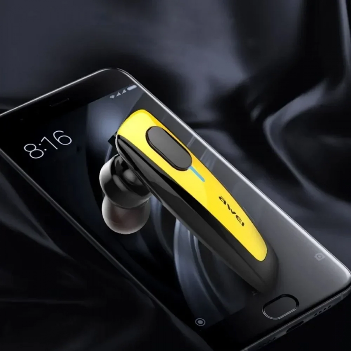 Ακουστικό Bluetooth Awei N3, σε κίτρινο χρώμα