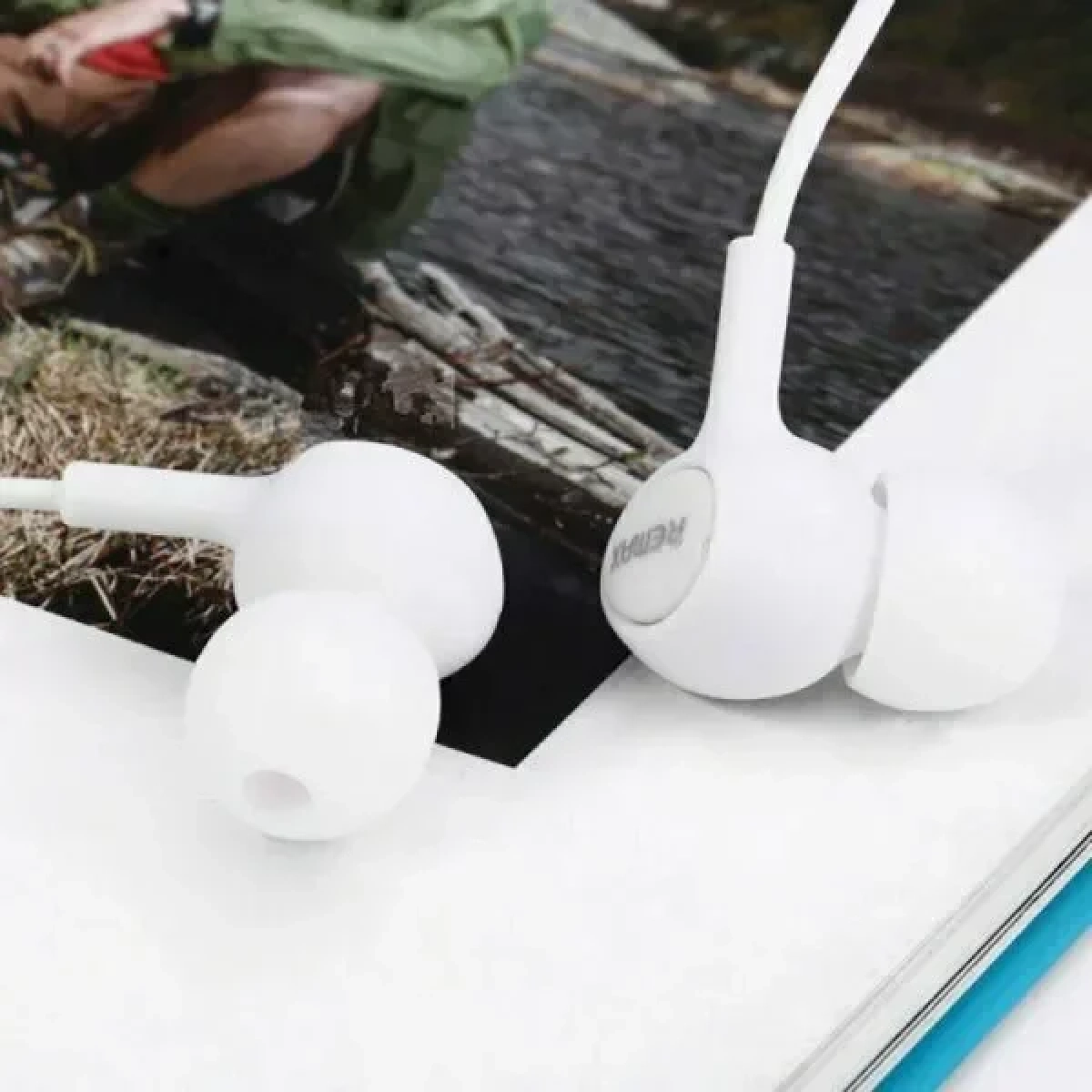 Remax RM-515 Ακουστικά earphone με μικρόφωνο, σε λευκό χρώμα