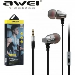 Ακουστικά Handsfree In-Ear Awei ES-860i, σε ασημί χρώμα