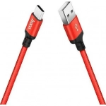 Καλώδιο Hoco X14 Type C to Usb 1m, σε κόκκινο χρώμα