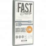 Καλώδιο Φόρτισης Remax Fast Safe RC-129i για Lightning 1m, σε γκρι χρώμα