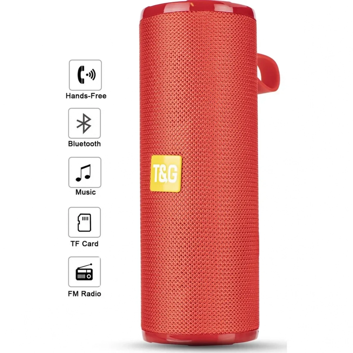 Φορητό Ηχείο T&G TG149 Wireless Bluetooth Speaker Portable, σε κόκκινο χρώμα