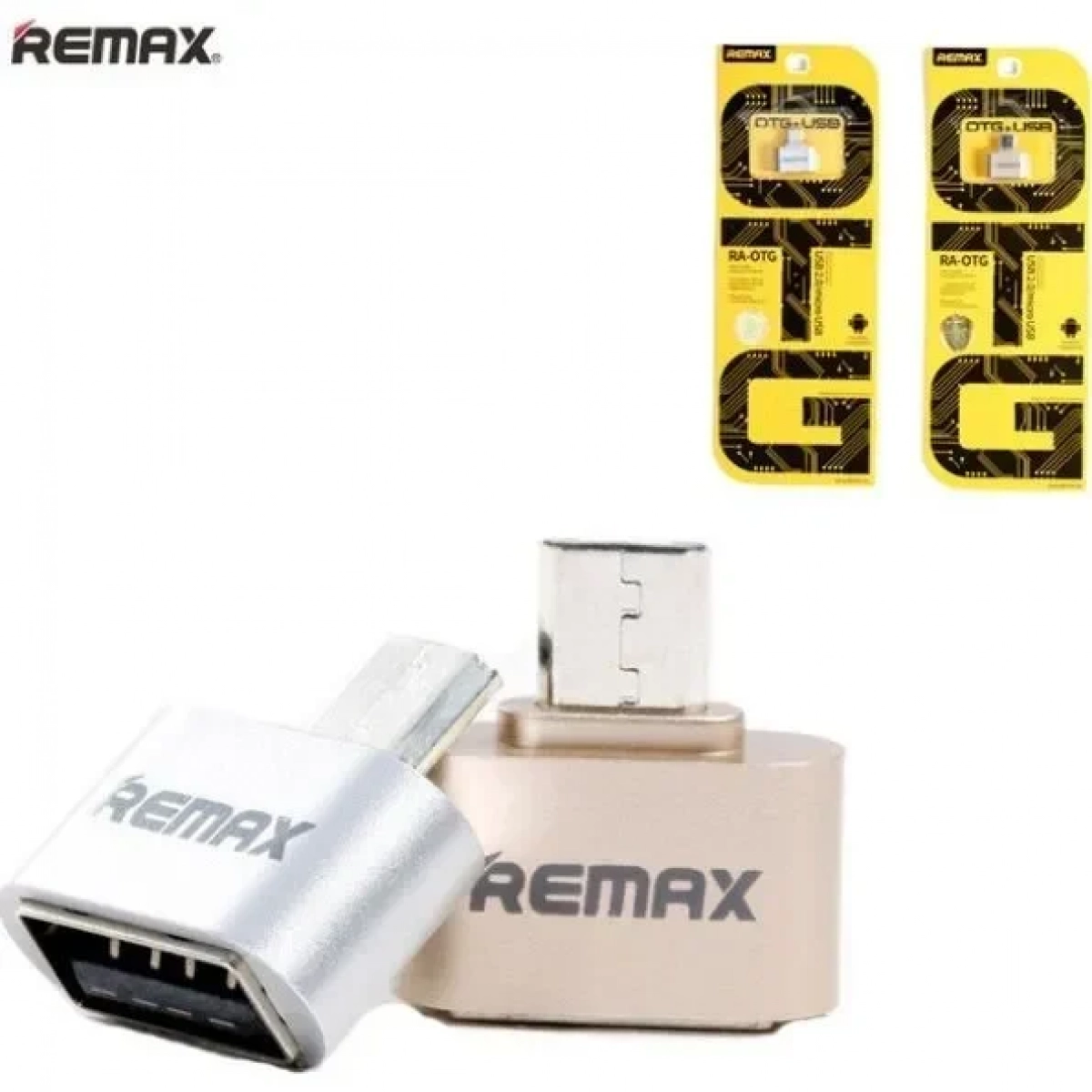 REMAX RA-OTG Αντάπτορας Micro USB Aρσενικό Σε USB Θηλυκό Host OTG, σε ασημί χρώμα