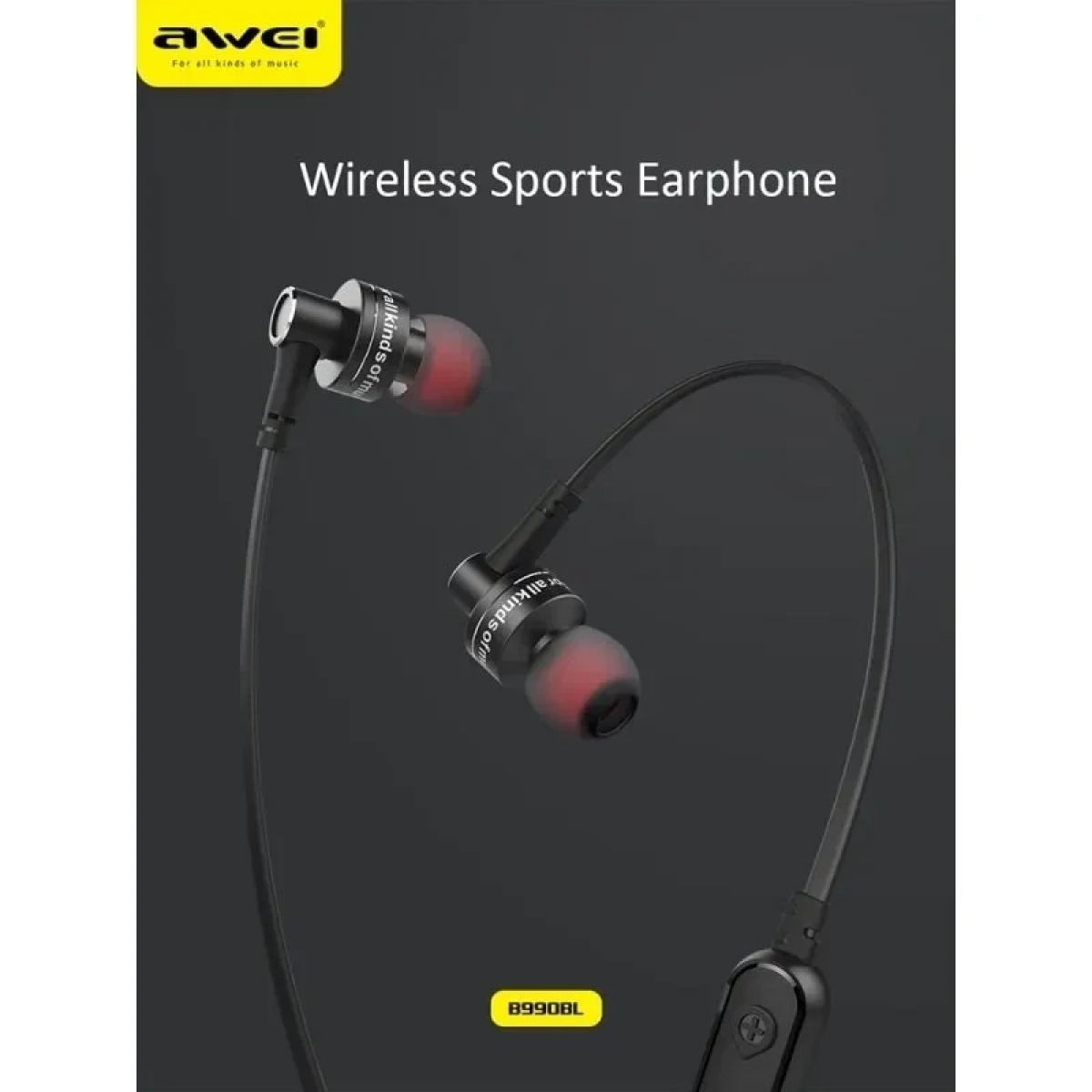 Ακουστικά Bluetooth Awei B990BL, σε μαύρο χρώμα