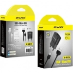Φορτιστής Awei C-831 με Kαλώδιο Micro Usb (Λευκό)